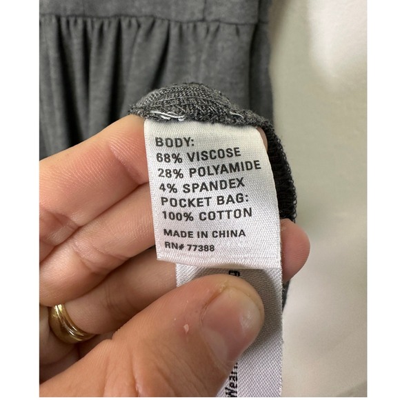 Madewell 1937 Women's Dark Gray Cap Sleeve Fit and Flare Dress Size S, Pockets - Picture 8 of 8